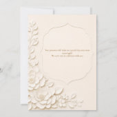 Convite de Casamento Moderno Floral 招待状 (裏面)