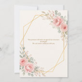 Convite de Casamento Moderno Floral 招待状 (裏面)