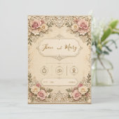 Convite de Casamento Moderno Floral 招待状 (スタンド正面)