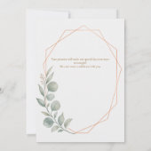 Convite de Casamento Moderno Rustico Floral 招待状 (裏面)