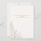 Convite de Casamento Moderno Rustico Floral 招待状 (裏面)