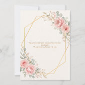 Convite de Casamento Moderno Rustico Floral 招待状 (裏面)