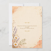 Convite de Casamento Moderno Rustico Floral 招待状 (裏面)