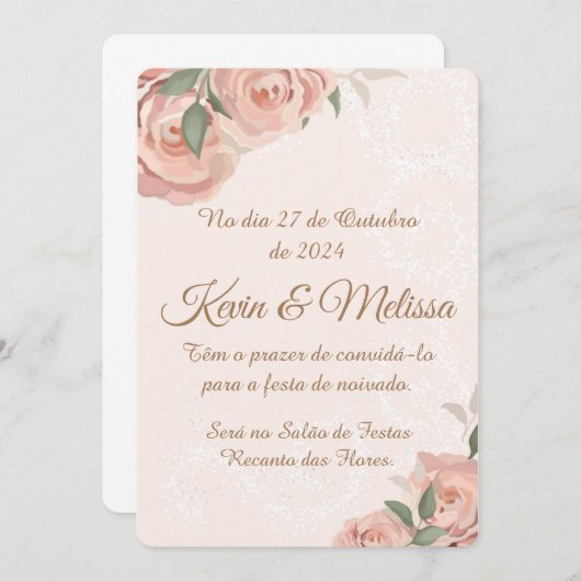 Convite de Noivado 招待状 (正面/裏面)
