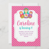 Convite Matryoshka, Festa de aniversário 招待状 (正面)