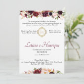 Convite para Casamento - Marsala | Frente 招待状 (スタンド正面)