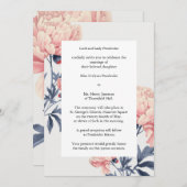 Convites de casamento elegante, floral 招待状 (正面/裏面)