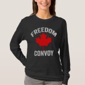 Convoy Freedomカナダのトラック運転手ギフト Tシャツ (正面)