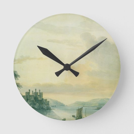 Conway Castle, 1789 (紙付き) ラウンド壁時計 (正面)