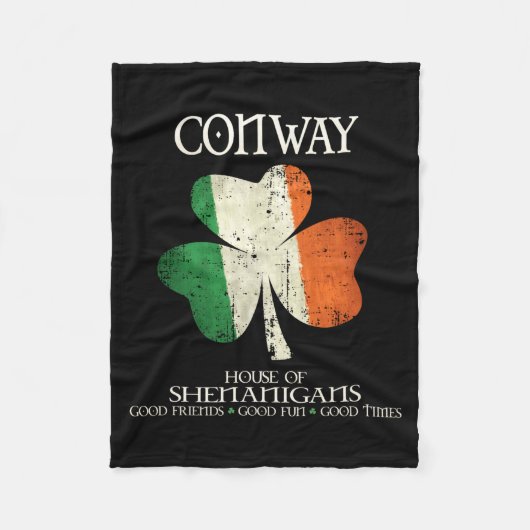 Conway Last Name Family Ireland Irish House Of She フリースブランケット (正面)