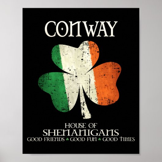 Conway Last Name Family Ireland Irish House Of She ポスター (正面)