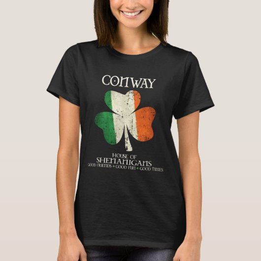 Conway Last Name Family Ireland Irish House Of She Tシャツ (正面)