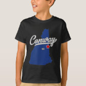 Conway New Hampshire Nh Map  Tシャツ (正面)