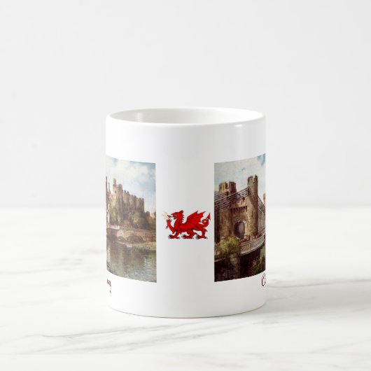 Conwyの城のマグ コーヒーマグカップ (中央)