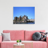Conwy Castle North WalesポストカードフェイクCanv キャンバスプリント (インサイチュ (リビング))