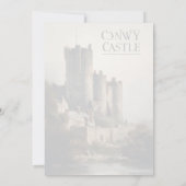 Conwy Castle Wales Oil Painting Print |  招待状 (裏面)