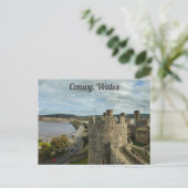 Conwy Wales Welsh Castle River Travelの写真 ポストカード (スタンド正面)