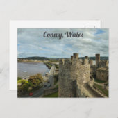 Conwy Wales Welsh Castle River Travelの写真 ポストカード (正面/裏面)