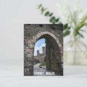 Conwy Wales Welsh Castle Travel写真 ポストカード (スタンド正面)