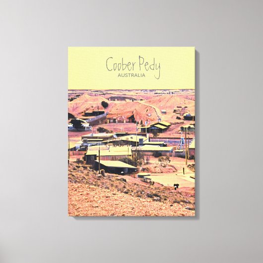 Coober Pedy鉱山都市オーストラリア旅行 キャンバスプリント (正面)