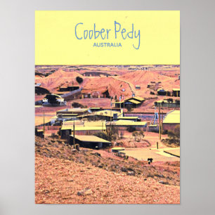 Coober Pedy鉱山都市オーストラリア旅行 ポスター