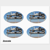 Coober Pedy Outback Australia土産写真 楕円形シール (シート)