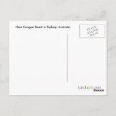 Coogeeビーチ、シドニー、オーストラリアのはがき ポストカード (裏面)