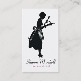 Cook Catering Female Chef美しいエプロン女性 名刺