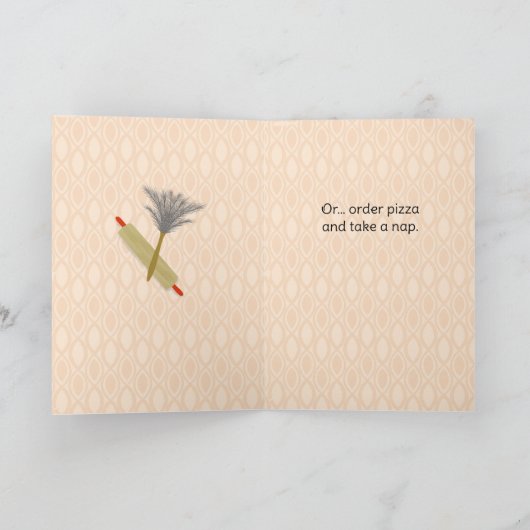 Cook. Clean. Conquer. – Retro Motivation カード (内部)