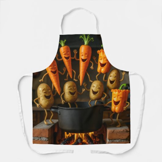 cook happy vegetables エプロン (正面)