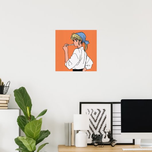 Cook with a Pearl Earring ポスター (ホームオフィス)