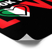 Cook With Love Italian Chef Funny Sayings Quotes  ポスター (角)