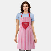 Cook With Love Personalized Heart Valentine Apron エプロン (着用した状態)