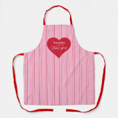 Cook With Love Personalized Heart Valentine Apron エプロン (正面)