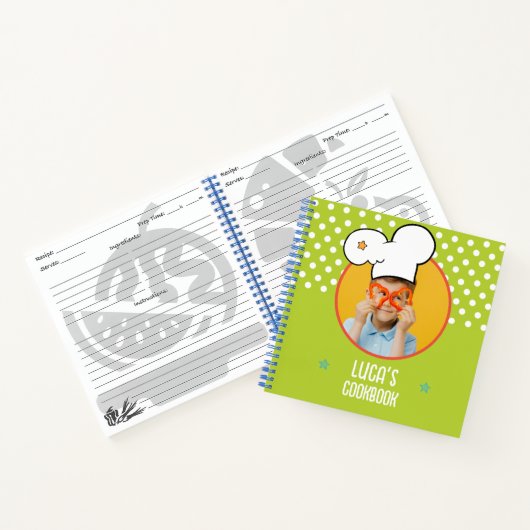 Cookbook (パーソナライズされたYour Photo)レシピ ノートブック (内部)