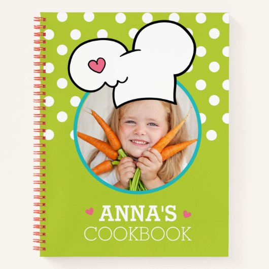 Cookbook (パーソナライズされたYour Photo)レシピ ノートブック (正面)