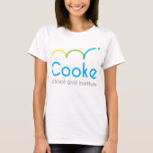 Cookeのロゴ-白の女性のTシャツ Tシャツ (正面)
