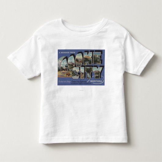 Cooke都市、モンタナ-大きい手紙場面 トドラーTシャツ (正面)