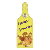 Cooked Poultry Glass Cutting Board (With Handle) カッティングボード (正面)