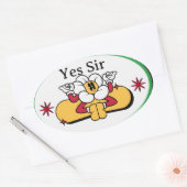 Cooker Said Yes, Sir Sticker – Funny Kitchen Quote 楕円形シール (封筒)