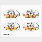 Cooker Said Yes, Sir Sticker – Funny Kitchen Quote 楕円形シール (シート)