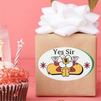 Cooker Said Yes, Sir Sticker – Funny Kitchen Quote 楕円形シール