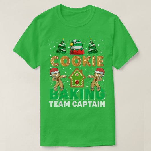 CookieおもしろいベーキングチームテスターGingerbreadクリスマスG Tシャツ (デザイン正面)