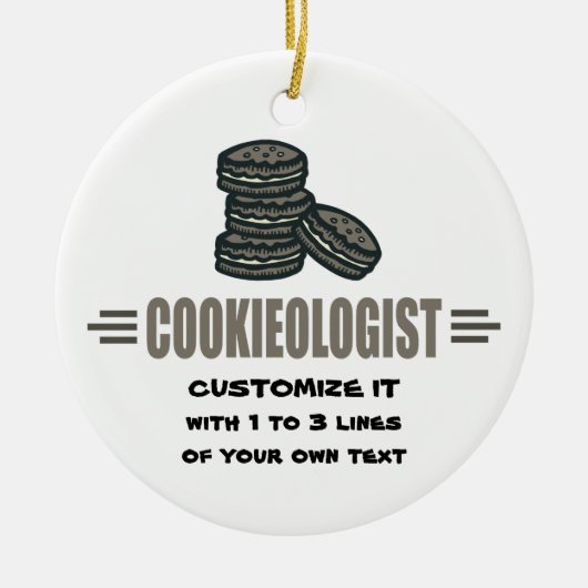 Cookieおもしろい セラミックオーナメント (正面)