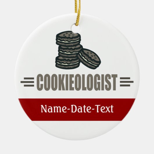 Cookieおもしろい セラミックオーナメント (正面)