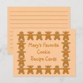 Cookieお気に入りのレシピカード～Gingerbread～カスタマイズ ポストカード (正面/裏面)