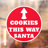Cookieこの方法サンタアローレッドホワイトクリスマス ウィンドウサイン (シート2)