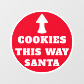 Cookieこの方法サンタアローレッドホワイトクリスマス ウィンドウサイン (シート)