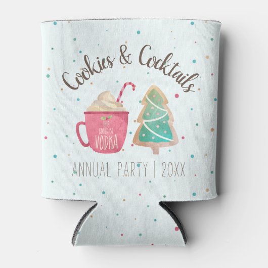 Cookieとカクテルおもしろいクリスマスパーティーの特典 缶クーラー (正面)
