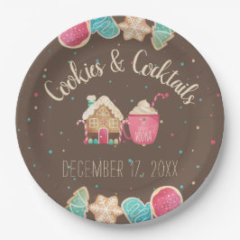 CookieとカクテルパーティーChristmas Cookie Swap ペーパープレート